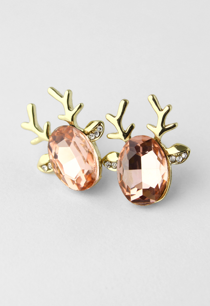 Darling reindeer stud earrings
