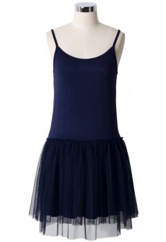Ballet Tulle Dress in Navy Blue