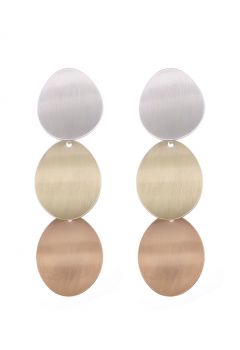 Pastel Color Oval Drop Earrings
