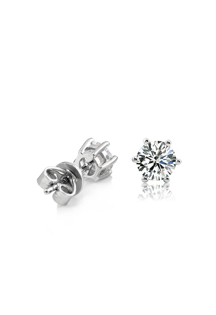Hexagon Shape Moissanite Diamond Earrings