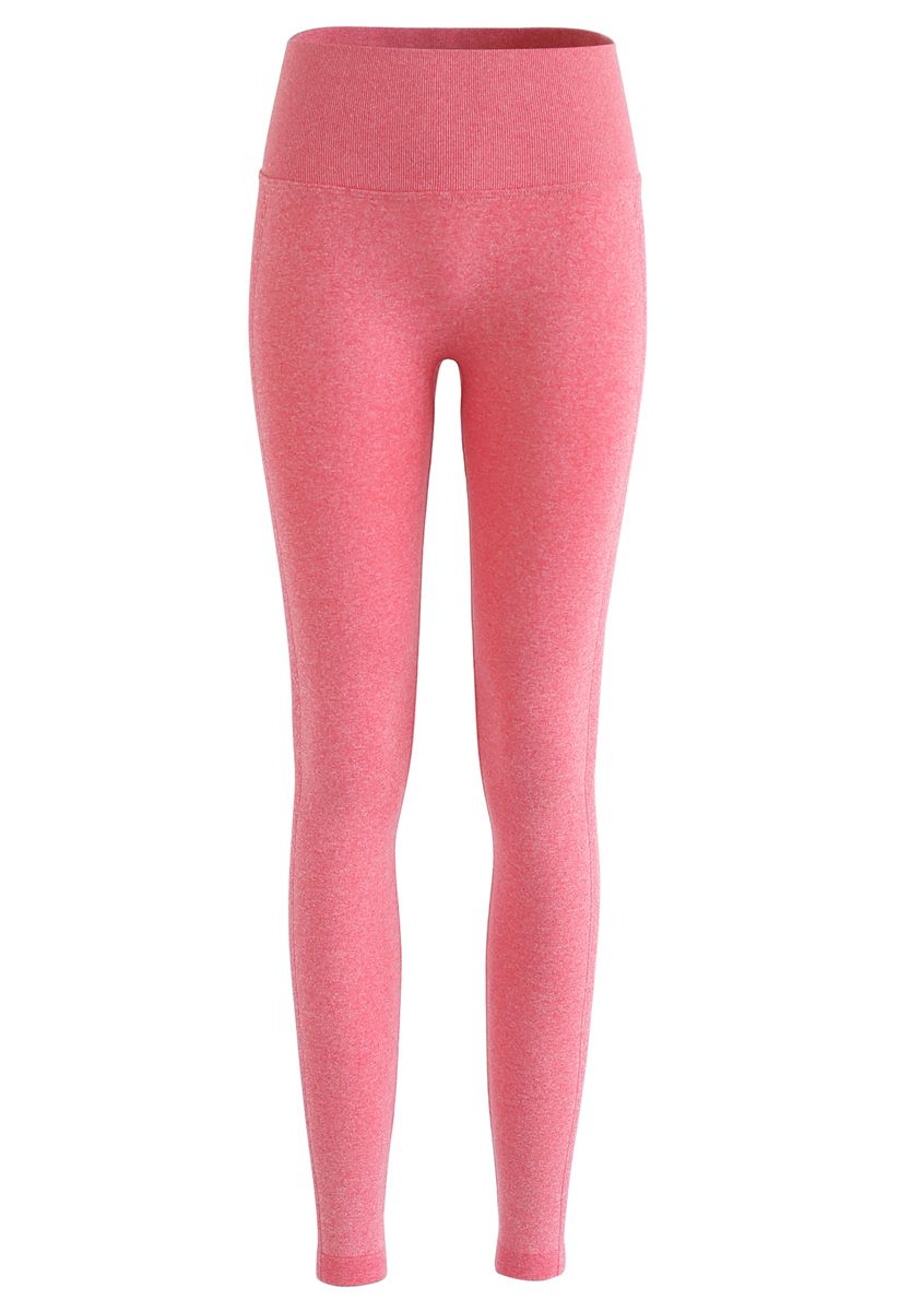 Butt Lift High-Rise Fitted Leggings in Peach - Retro, Indie and Unique  Fashion