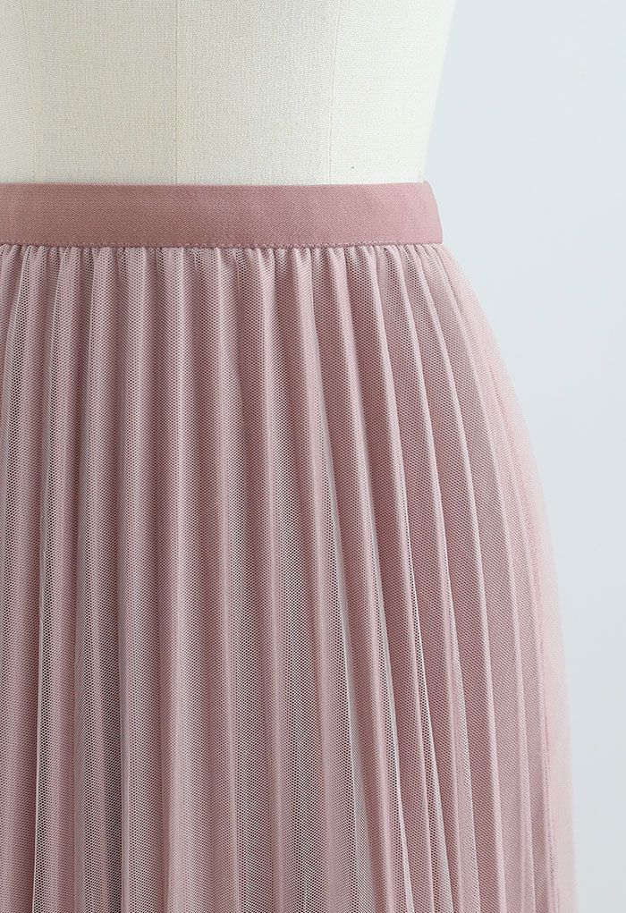 Reversible Pleated Midi Skirt in Pink - Retro, Indie and Unique Fashion