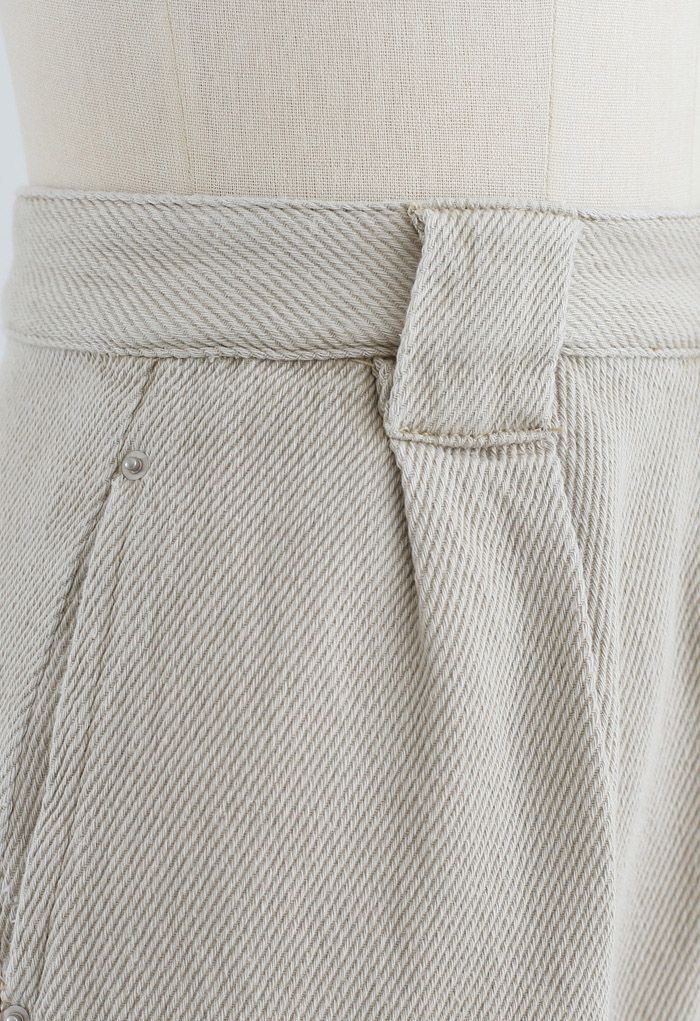 Relaxed Bermuda Shorts in Sand - Retro, Indie and Unique Fashion