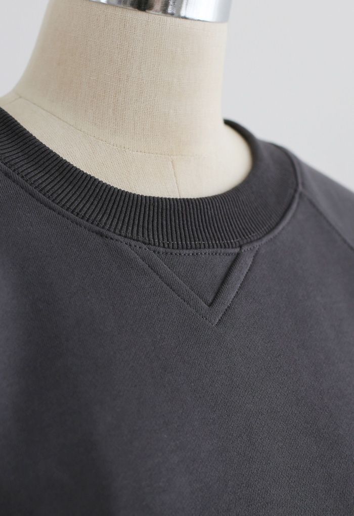Open Back Sweatshirt Dress in Black - Retro, Indie and Unique Fashion