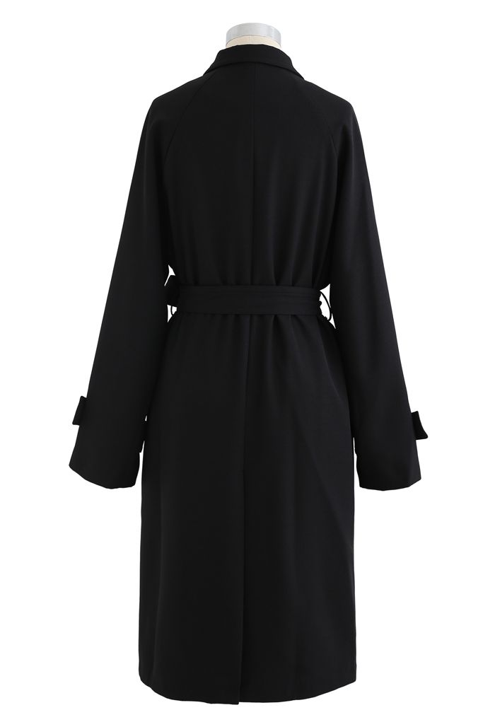 One Button Belted Longline Pocket Coat - Retro, Indie and Unique Fashion