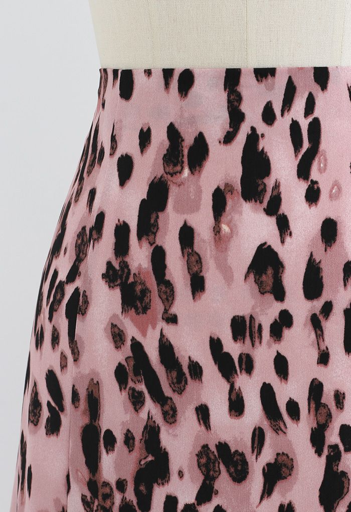 Animal Print Flare Skirt in Pink - Retro, Indie and Unique Fashion
