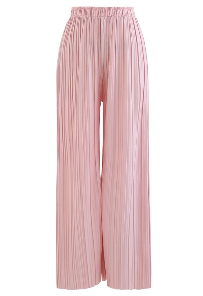 Full Pleated Two-Piece Shorts and Pants in Pink - Retro, Indie and ...
