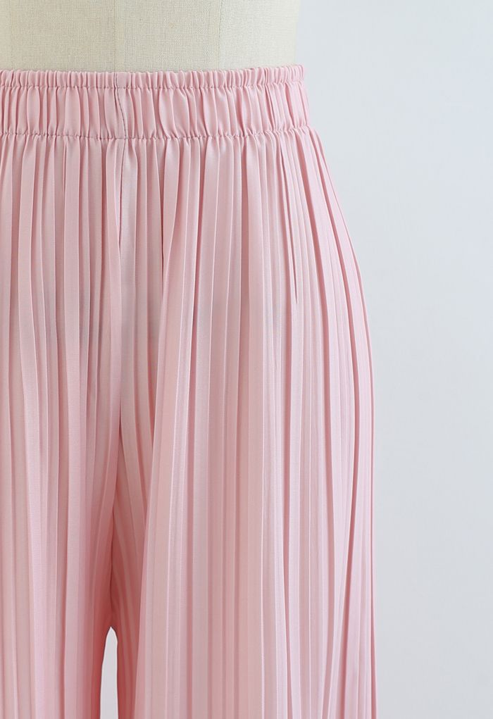 Full Pleated Two-Piece Shorts and Pants in Pink - Retro, Indie and ...
