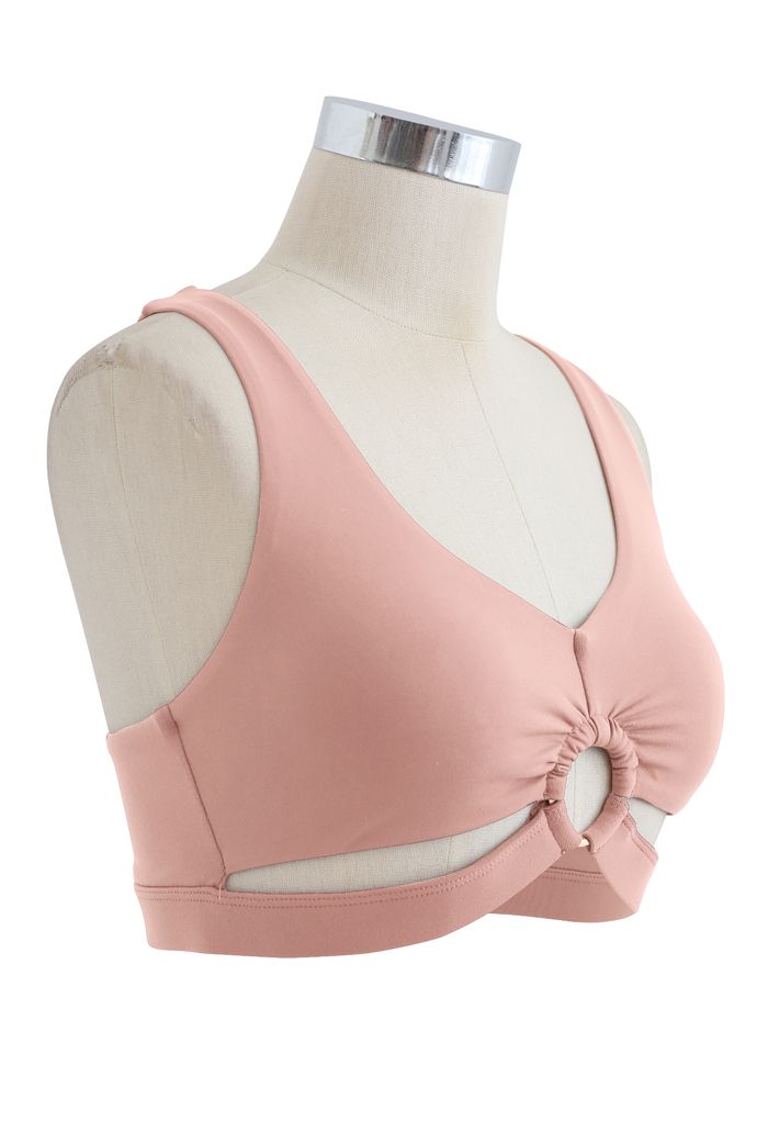 O-Ring Cross Back Low-Impact Sports Bra in Pink - Retro, Indie and Unique  Fashion