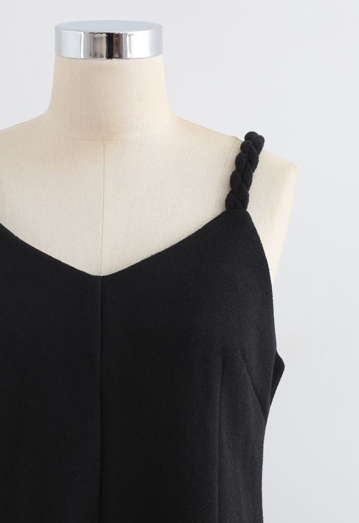Braid Straps Sweetheart Neck Cami Dress in Black - Retro, Indie and ...