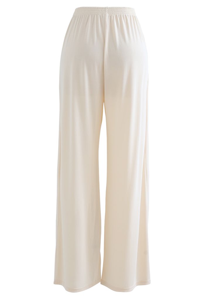 Normcore Side Pockets Lounge Pants in Cream