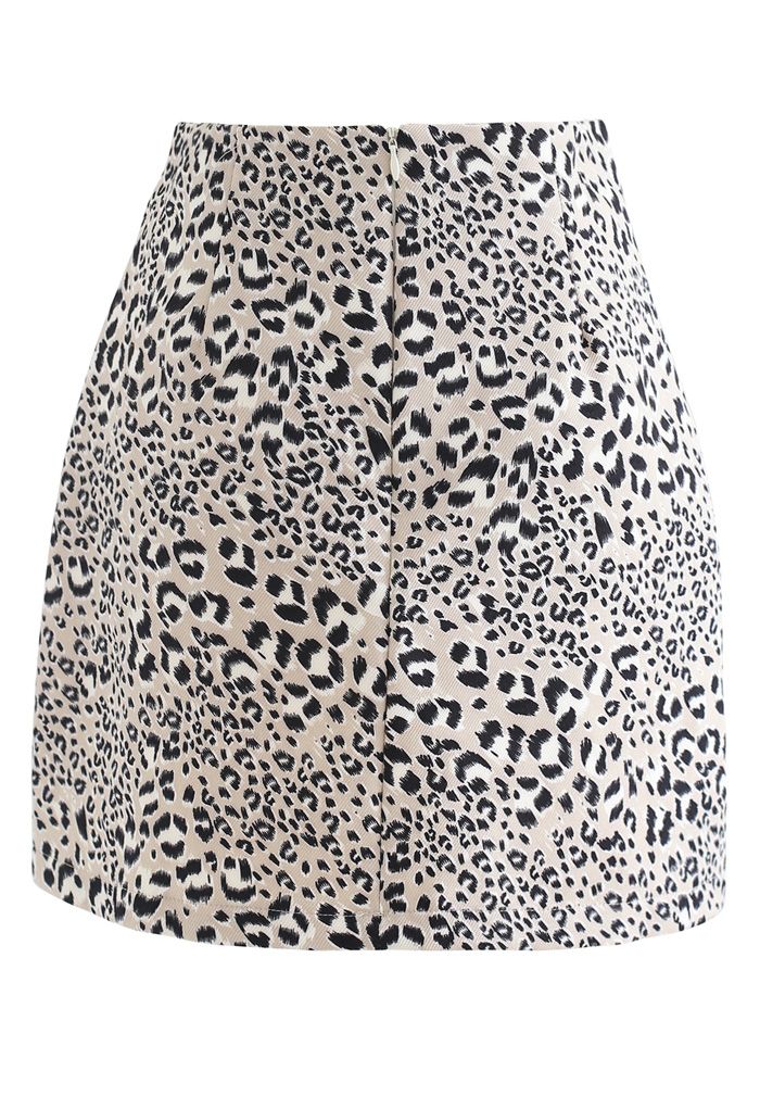 Leopard Print Bud Mini Skirt - Retro, Indie and Unique Fashion