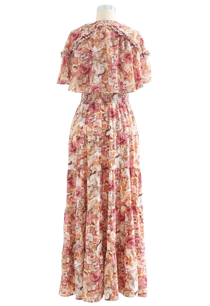 Floral Flap Shoulder Sleeveless Maxi Dress - Retro, Indie and Unique ...