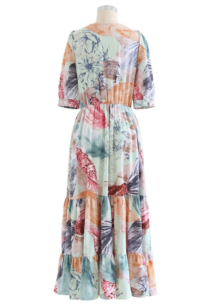 Summer Adventure Wrapped Frilling Maxi Dress - Retro, Indie and Unique ...