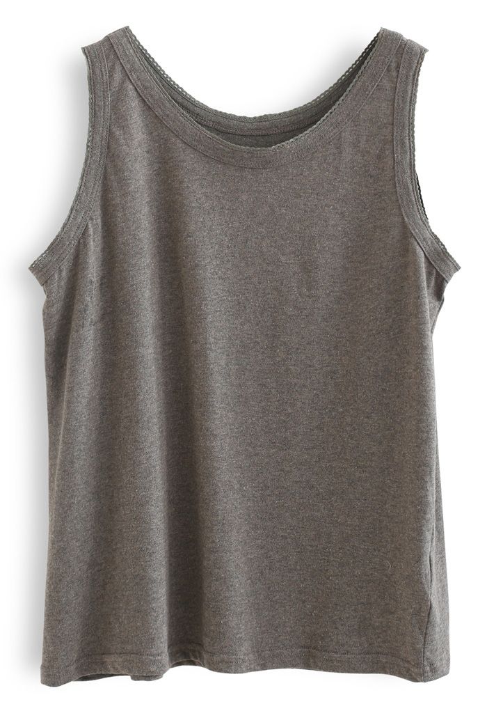 Cozy Cotton Tank Top in Taupe