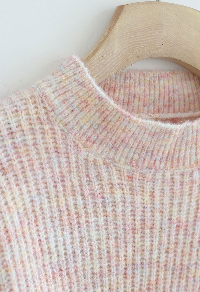 Long Sleeve Fuzzy Rib Knit Sweater