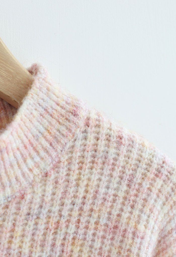 Long Sleeve Fuzzy Rib Knit Sweater