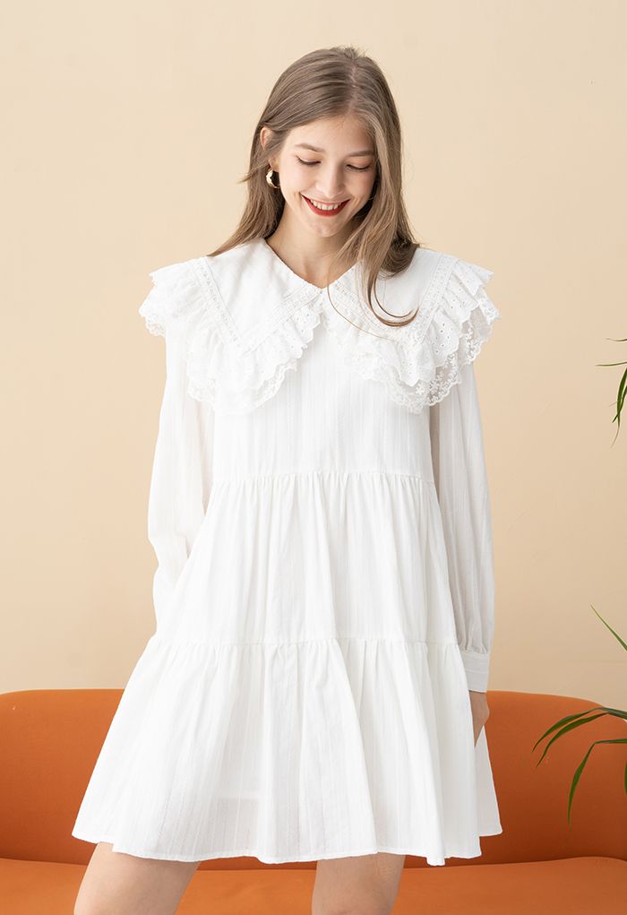 Peter Pan Collar Embroidered Mini Dolly ...