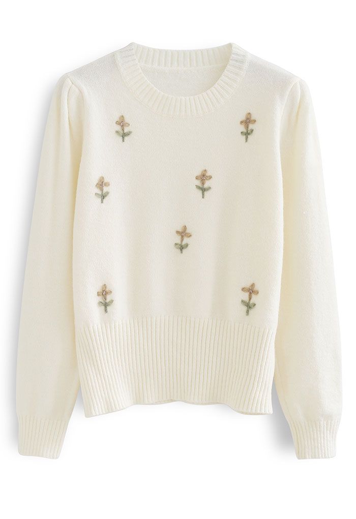 Stitch Floret Soft Knit Sweater