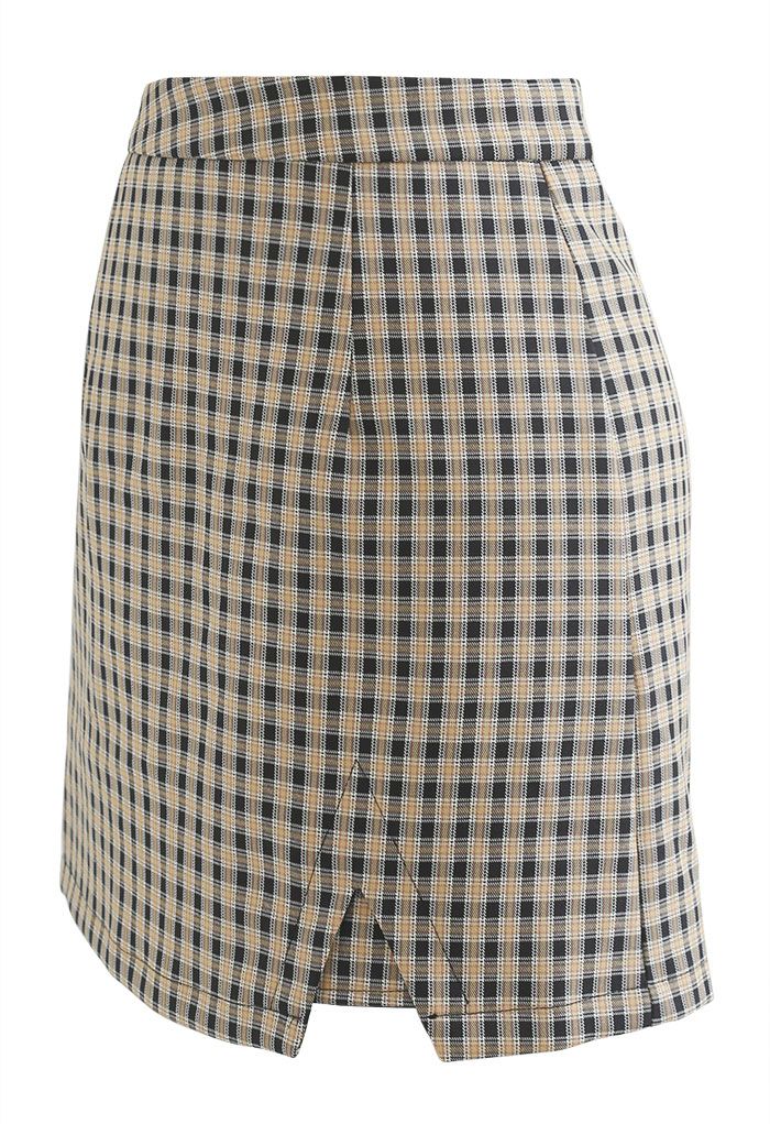 Classy Check Pattern Mini Bud Skirt - Retro, Indie and Unique Fashion