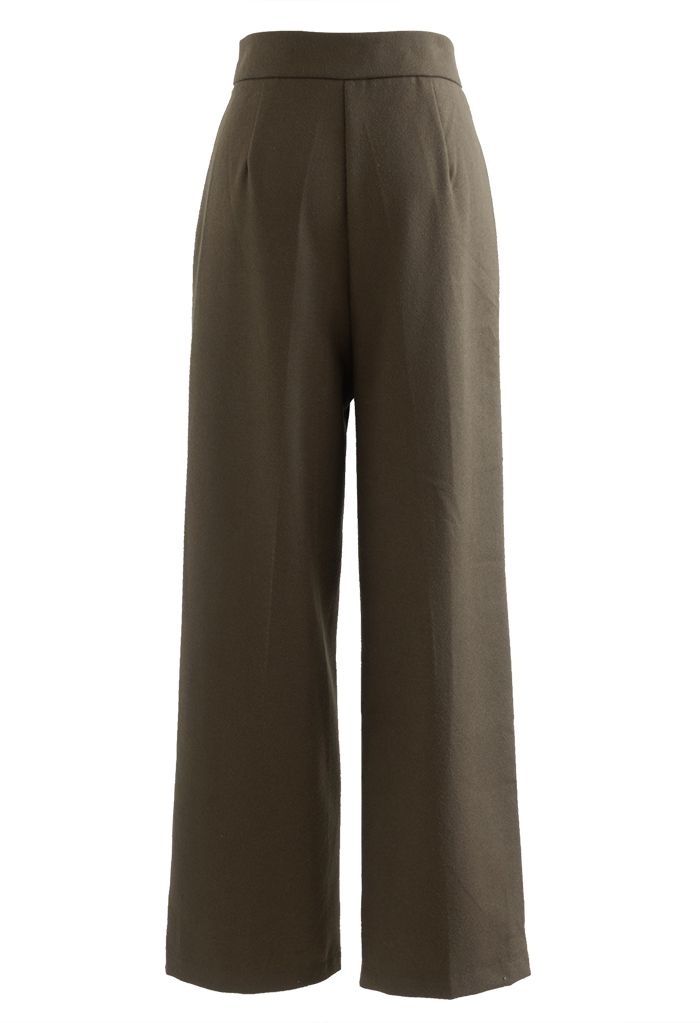 Soft Touch Straight-Leg Pants in Army Green - Retro, Indie and Unique ...