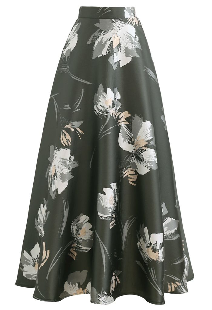 Floral Jacquard Skirt
