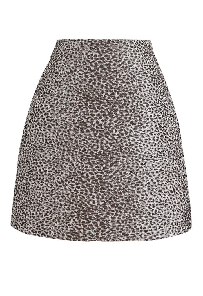 Brown Irregular Dot Mini Skirt - Retro, Indie and Unique Fashion