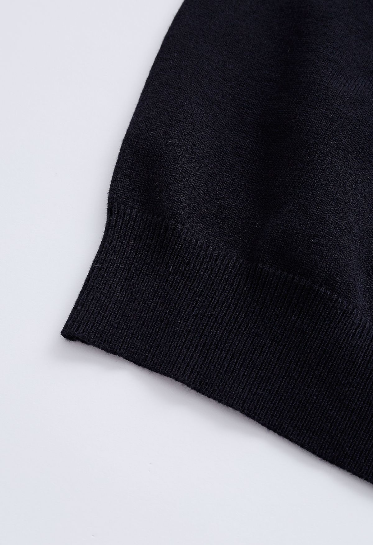 Pearl Trimmed Soft Knit Top in Black - Retro, Indie and Unique Fashion