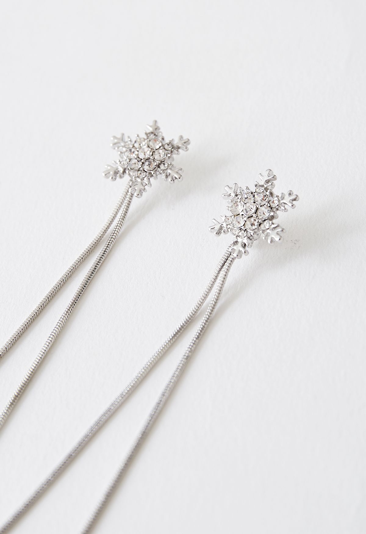 Dazzling Diamond Snowflake Drop Earrings