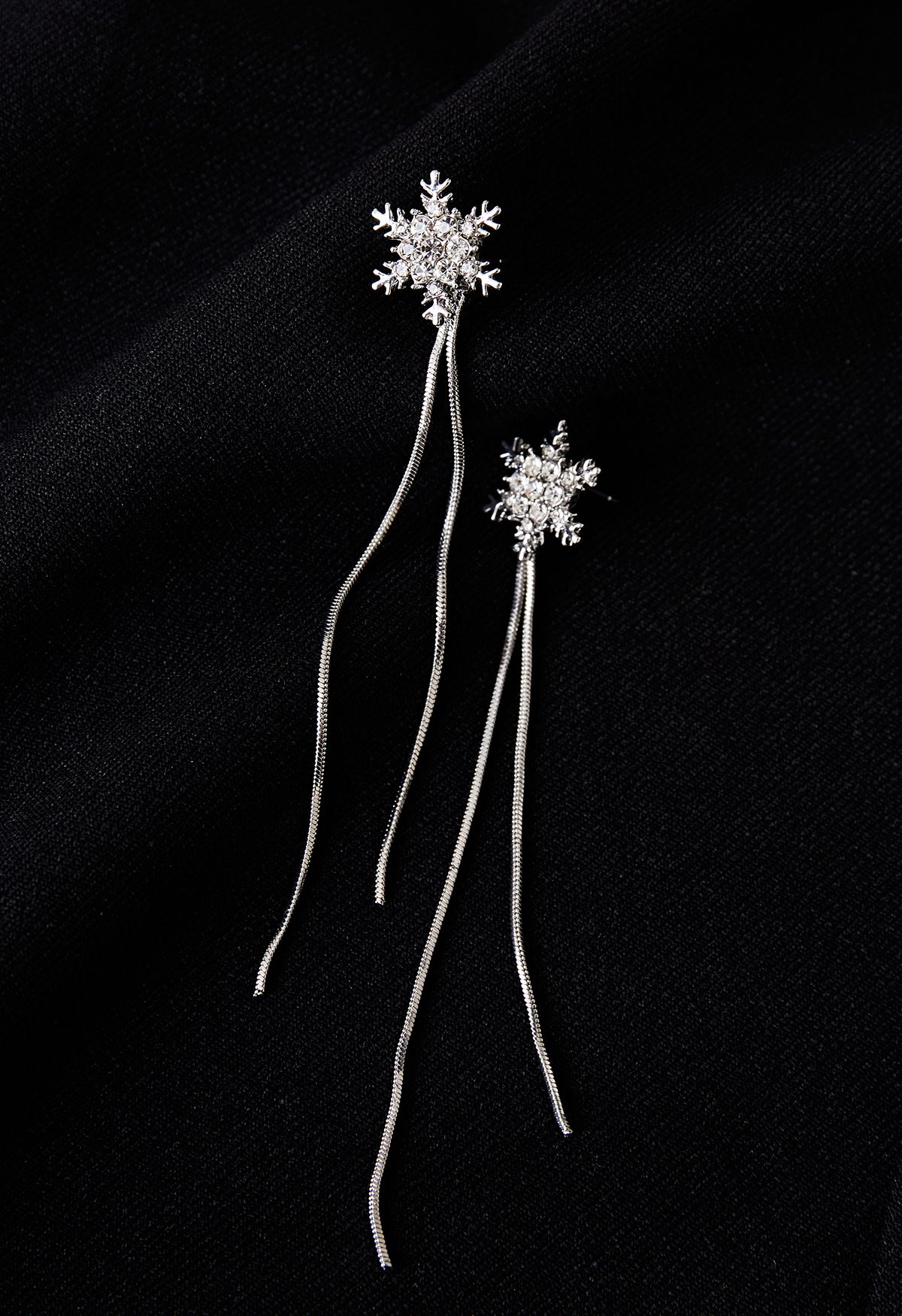 Dazzling Diamond Snowflake Drop Earrings