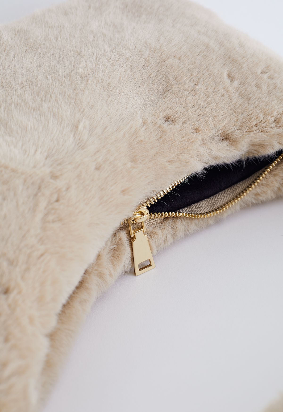 Faux Fur Fuzzy Shoulder Bag in Camel - Retro, Indie and Unique Fashion