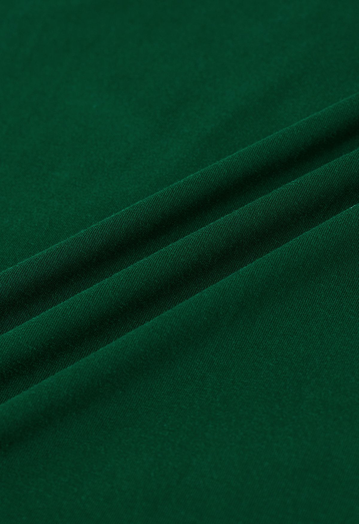 Ruched Long Sleeves Top in Dark Green