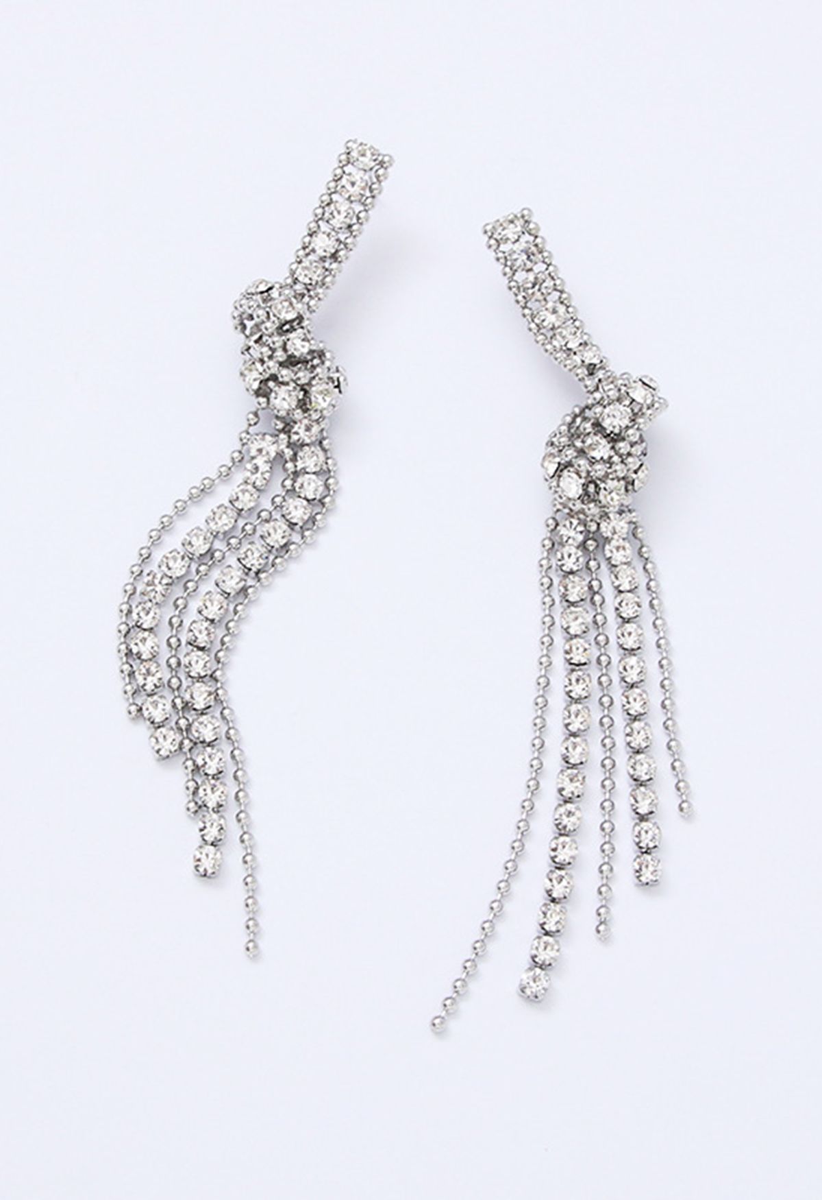 Full Diamond Tassel Dangle Earrings - Retro, Indie and Unique Fashion