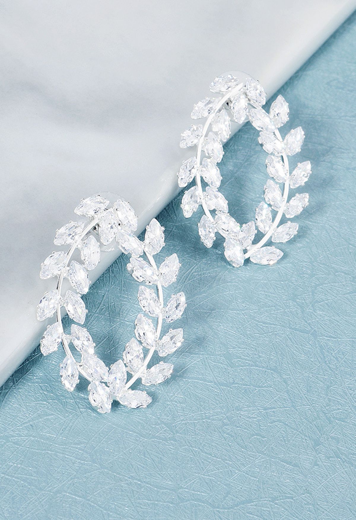 Olive Branch Diamond Earrings