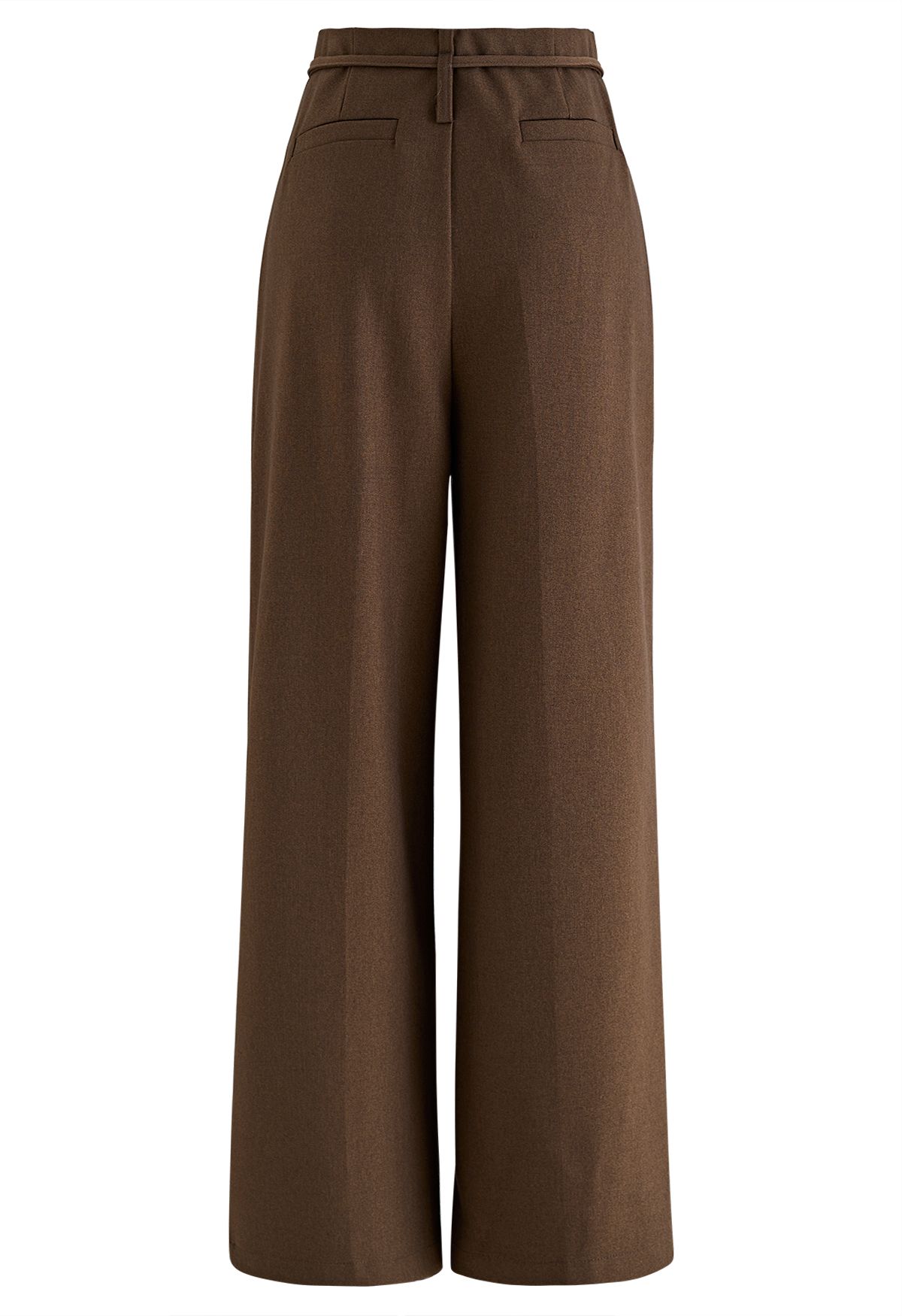 Tie Waist Wide-Leg Pants in Brown - Retro, Indie and Unique Fashion