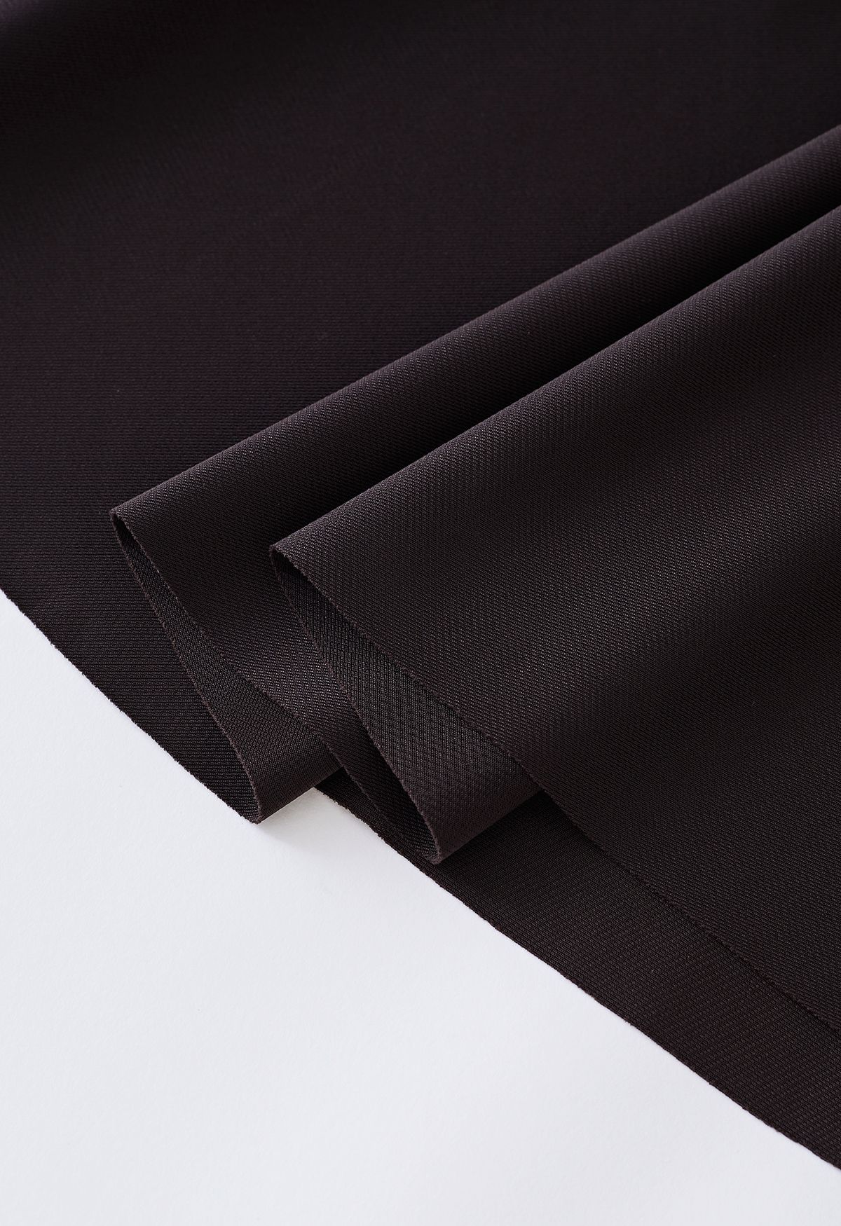 Seam Detailing Pleated Midi Skirt in Brown