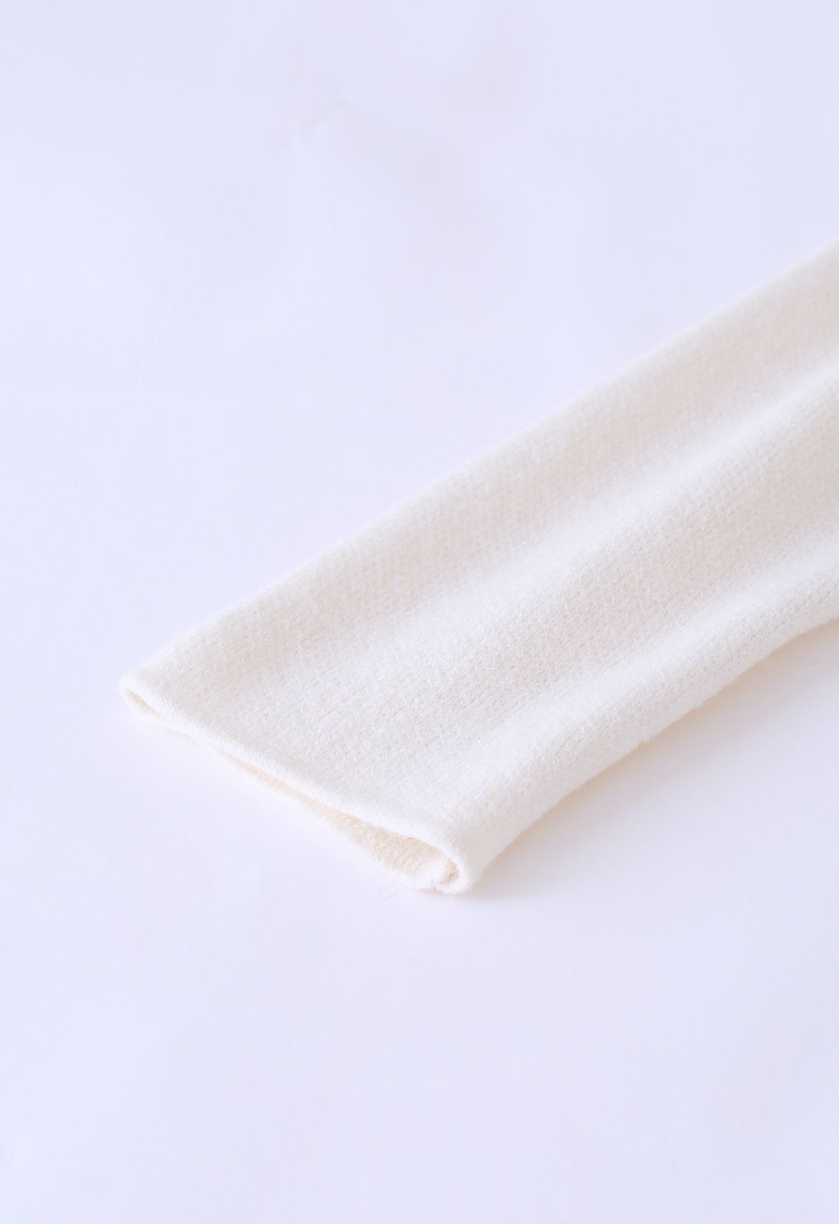 Wide Lapel Loose Knit Cardigan in Cream
