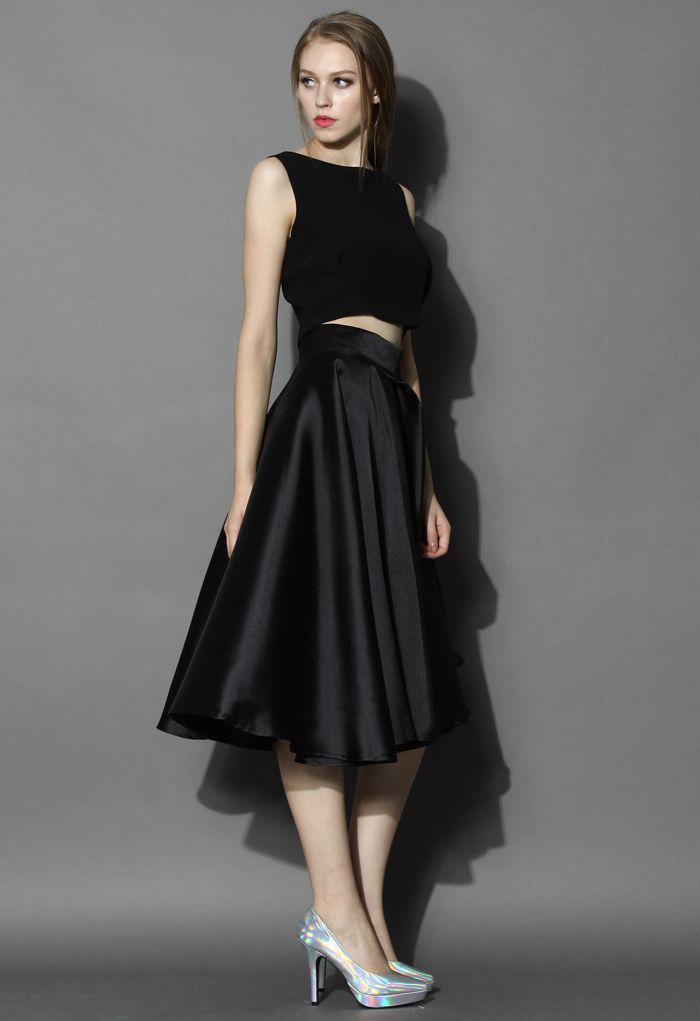 Eternal Flame Asymmetric Skirt in Black - Retro, Indie and Unique Fashion