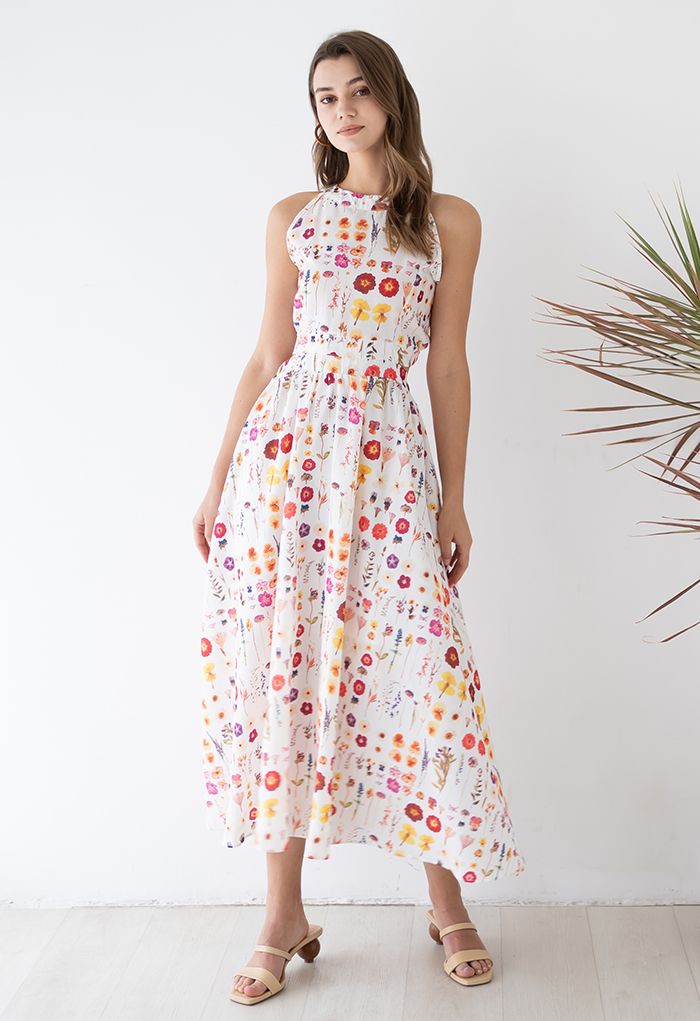 Bloom in Grace Halter Neck Maxi Dress - Retro, Indie and Unique Fashion