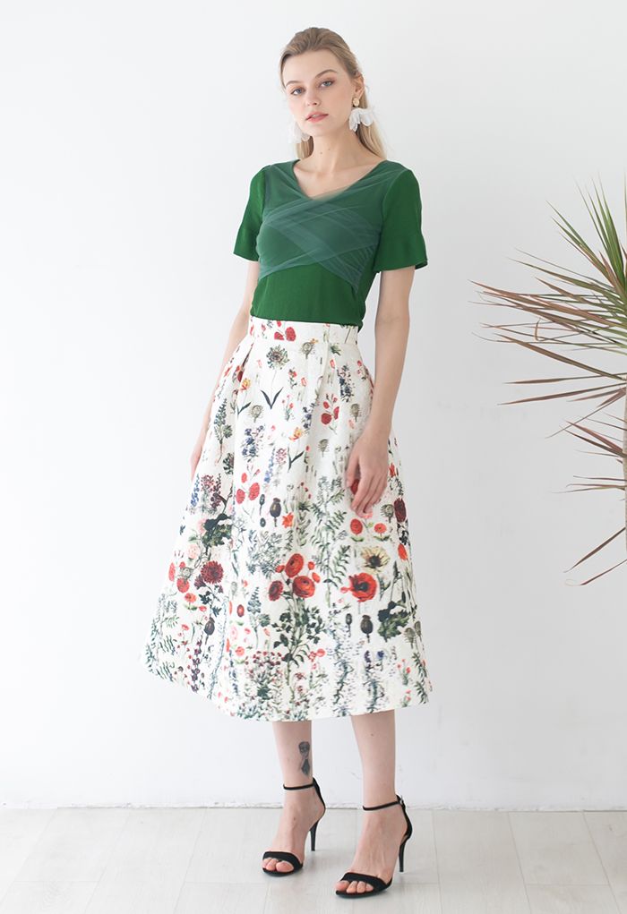 Ruched Burgundy Floral Front Skirt Adina LV – The Mimi Boutique