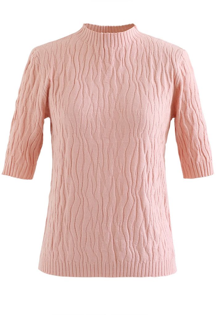 PINK ROSE Womens Trendy Cold Shoulder Mock Neck Long Sleeve Knit Top 