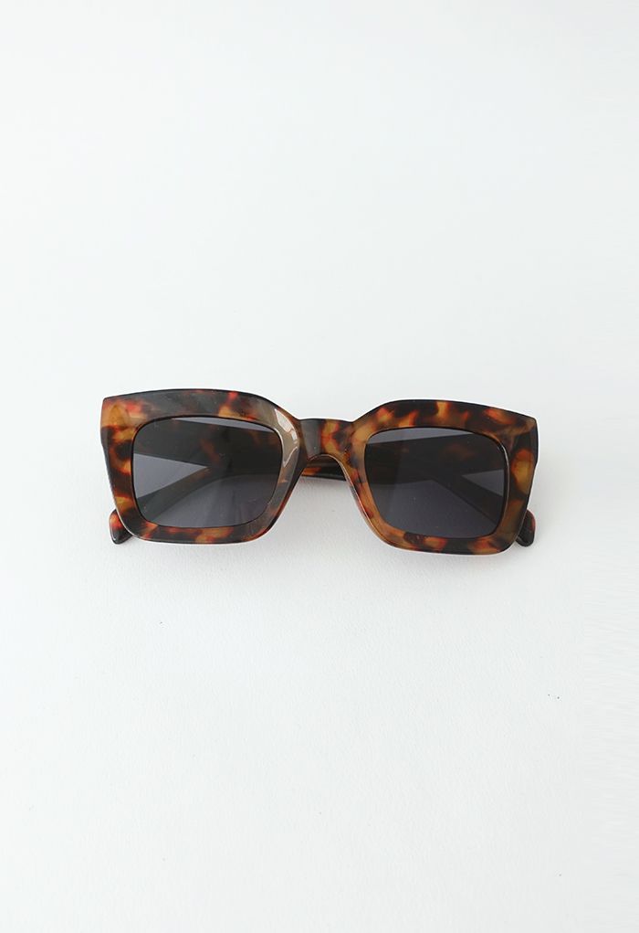Glossy Wide-Rim Sunglasses
