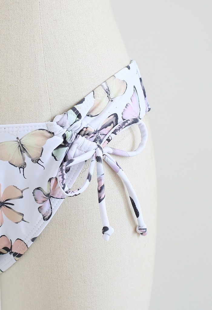 Butterfly Print Halter Neck Bikini Set