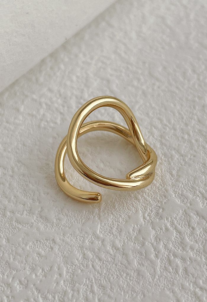 Double-Layered Plain Metal Ring - Retro, Indie and Unique Fashion