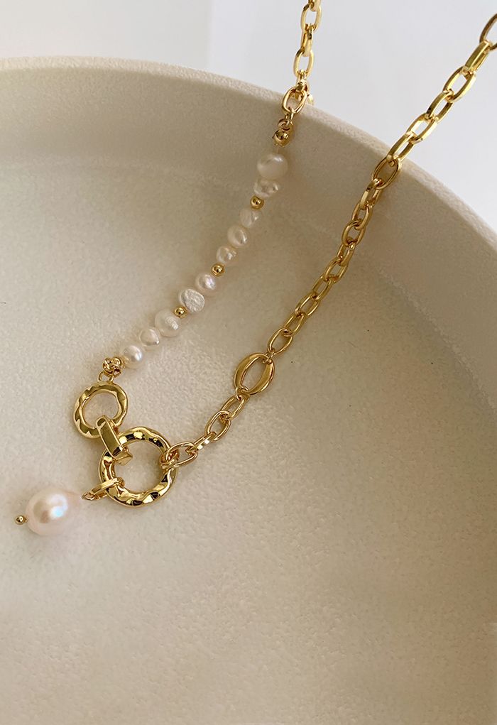 All-Match Pearl Gold Clavicle Necklace