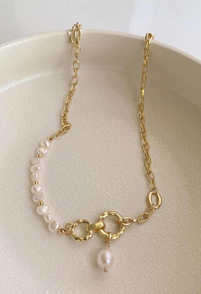 All-Match Pearl Gold Clavicle Necklace