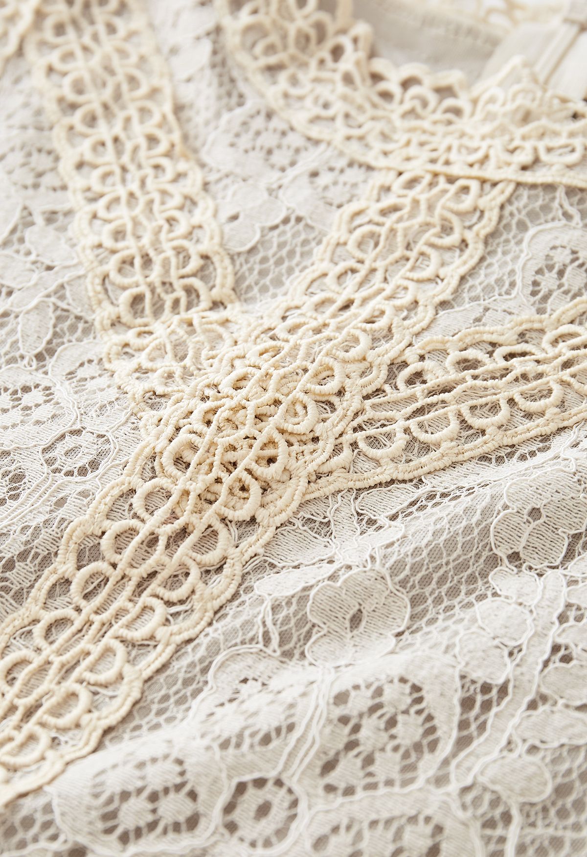 Your Sassy Start Long Sleeve Crochet Lace Top in Cream