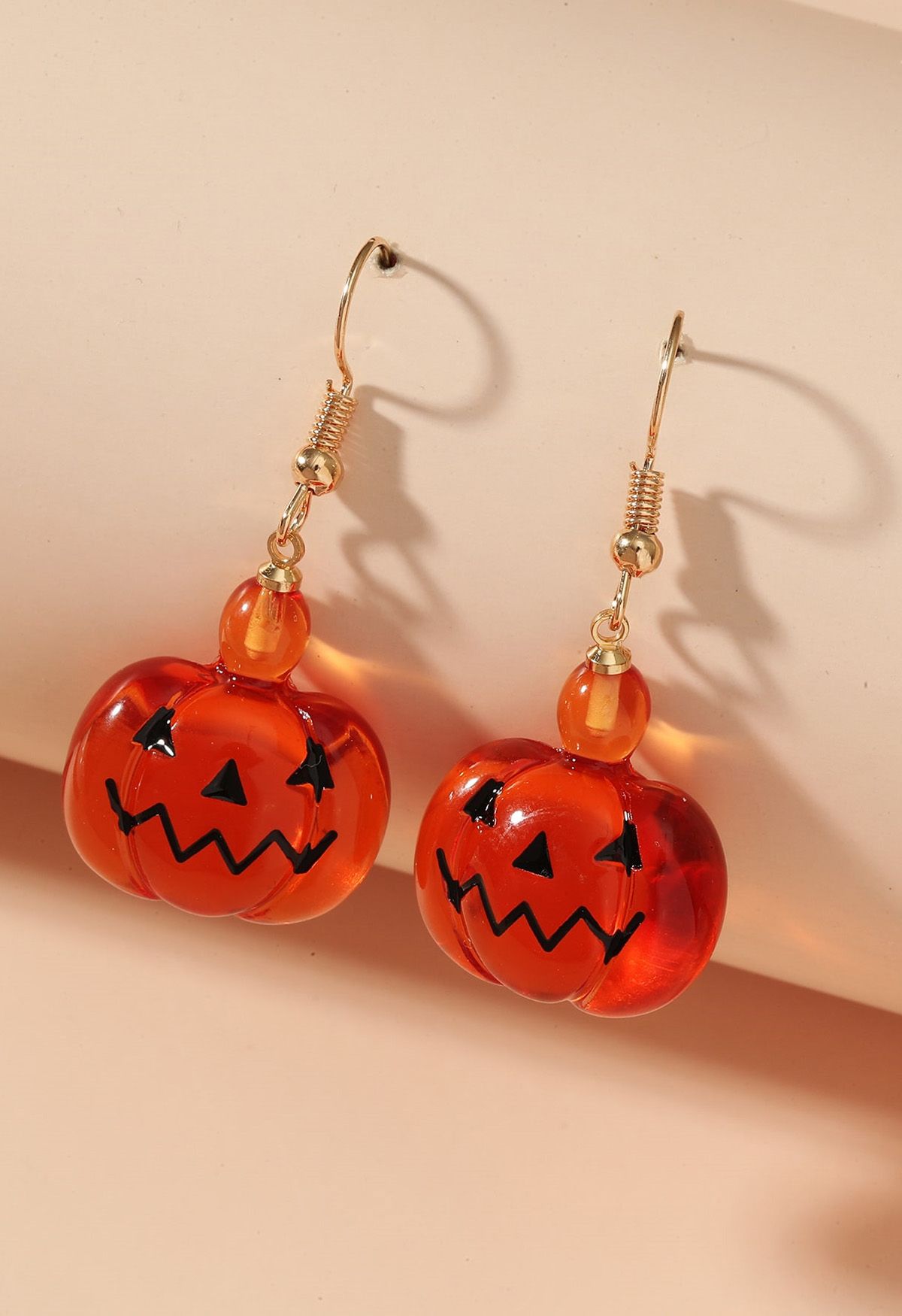 Halloween Pumpkin Resin Drop Earrings