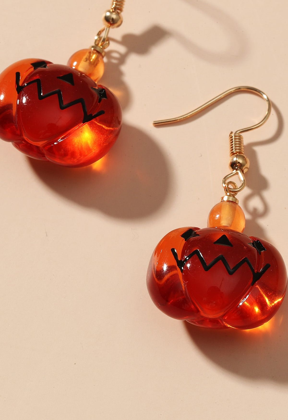 Halloween Pumpkin Resin Drop Earrings