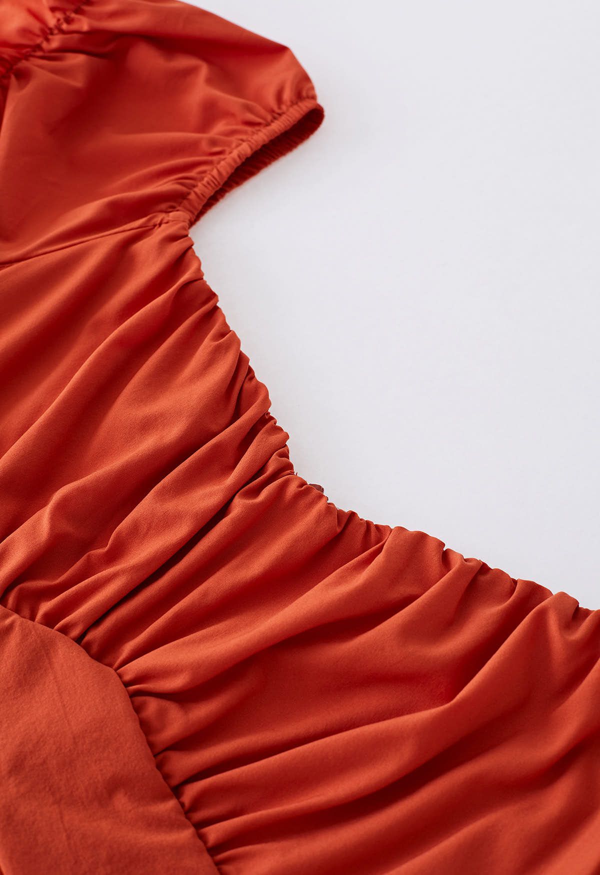 Breezy Off-Shoulder Tie Back Crop Jumpsuit in Orange